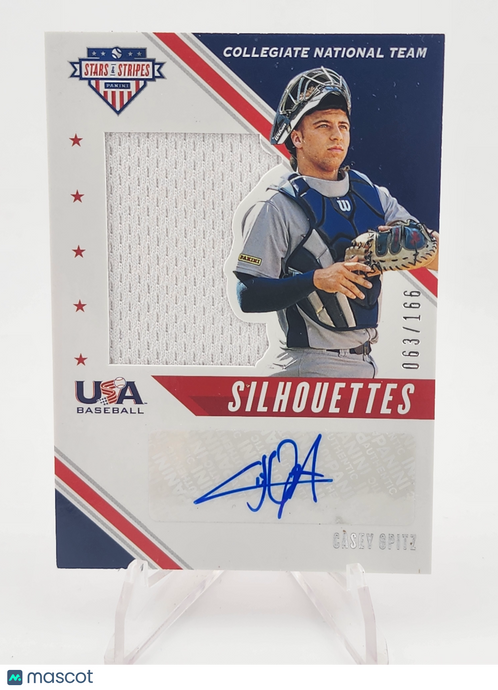 2020 USA Baseball Stars & Stripes  Casey Opitz #USJ-CO /166 Auto Game-worn