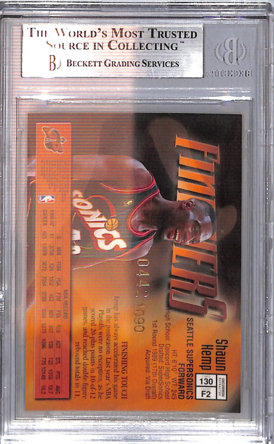 1997 Finest Refractors Shawn Kemp S #130 /1090 BGS 9