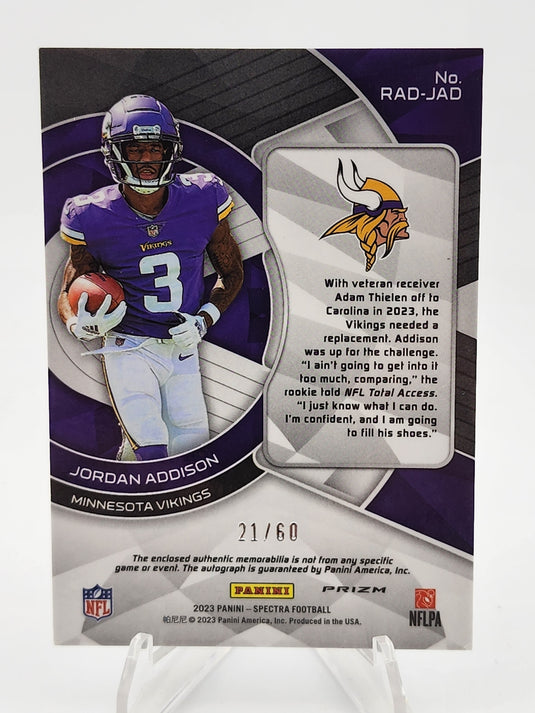 2023 Panini Spectra Prizm Jordan Addison