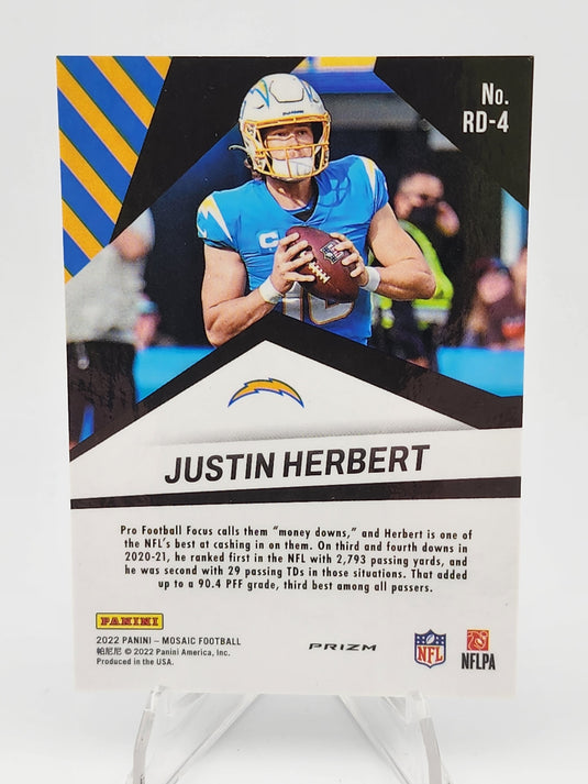 2022 Panini Prizm Mosaic Razzle Dazzle Justin Herbert #RD-4