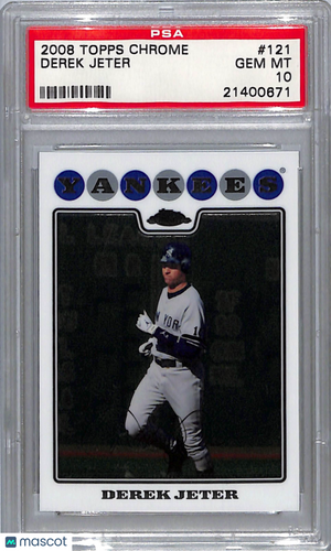 2008 Topps Chrome Derek Jeter #121 PSA 10