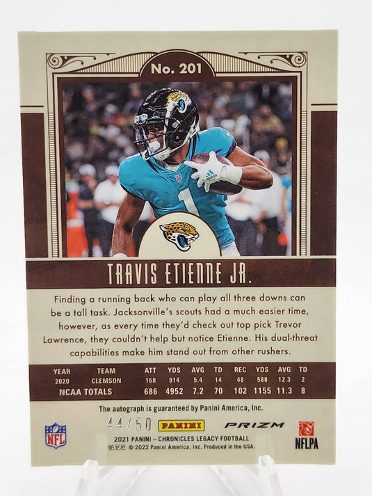 2022 Panini Legacy Travis Etienne Jr. #201 /50 Autograph RC