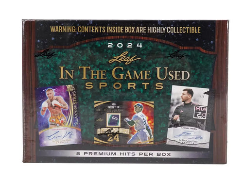 2024 Leaf In The Game Used Sports Hobby Box