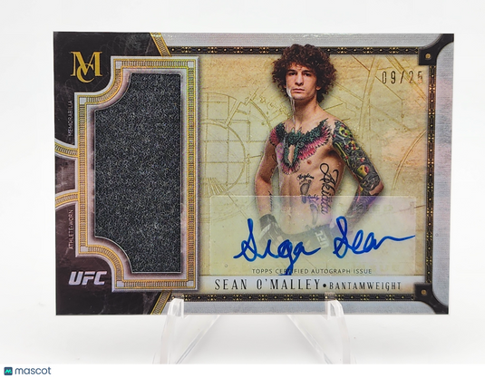 2018 Topps Museum Collection Sean O'Malley #SSAR-SOM /25 Relic Signature