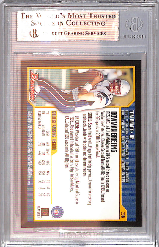2000 Bowman Tom Brady #236 BGS 9