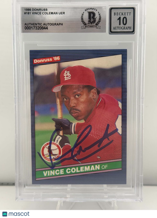 1986 Donruss Vince Coleman