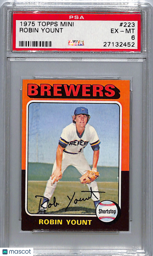 1975 Topps Mini Robin Yount #223 PSA 6