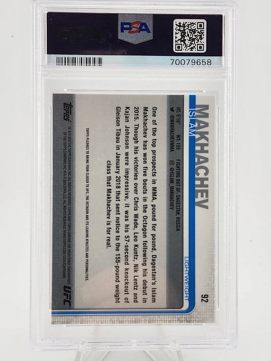 2019 Topps UFC Chrome Islam Makhachev #92 PSA 10