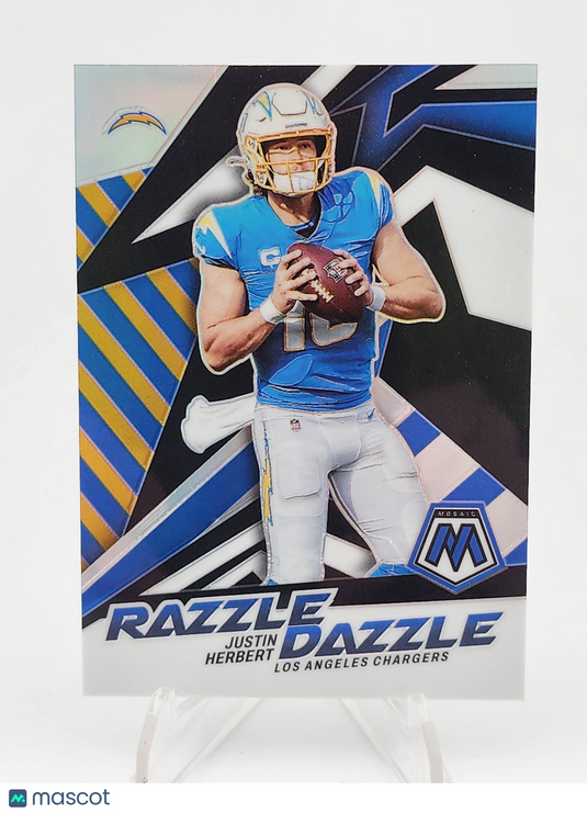 2022 Panini Prizm Mosaic Razzle Dazzle Justin Herbert #RD-4