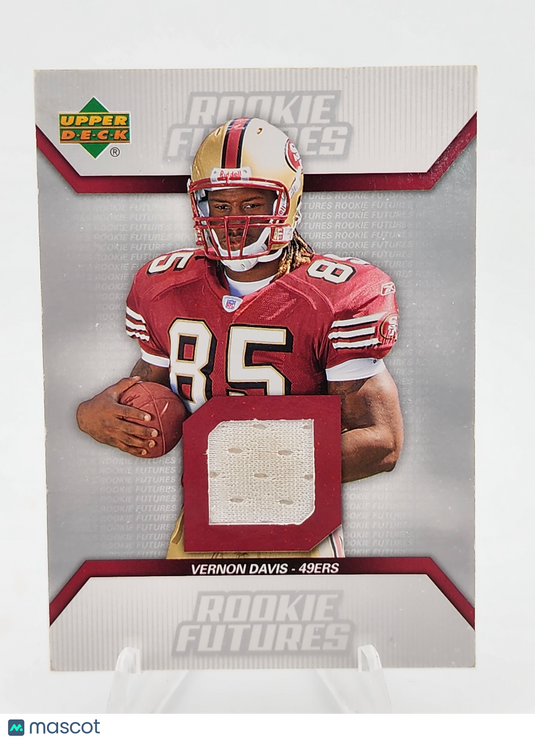 2006 Upper Deck Rookie Vernon Davis #RF-VD Event Worn Rookie Jersey Patch RC