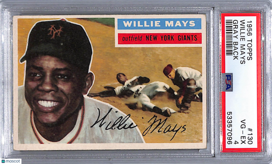 1956 Topps Willie Mays #130 Gray Back PSA 4