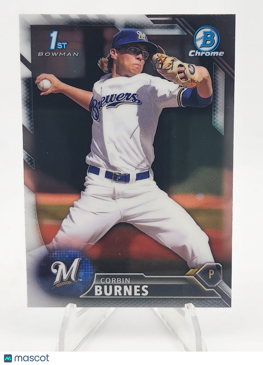 2016 Bowman Chrome Corbin Burnes #BDC-89 1st Bowman