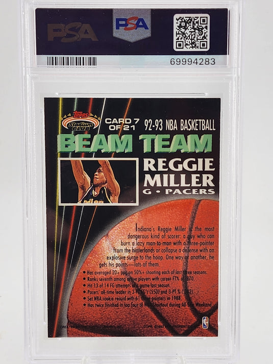 1992 Stadium Club Beam Team Reggie Miller