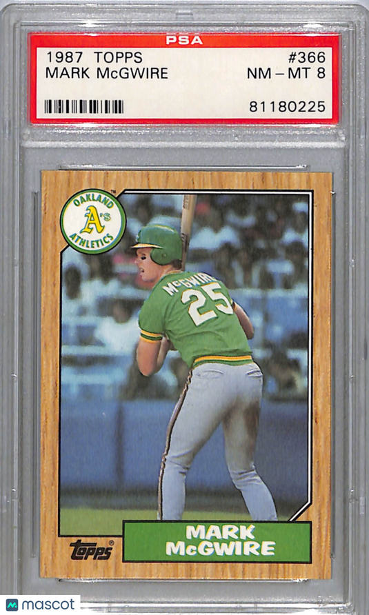 1987 Topps Mark Mcgwire #366 PSA 8