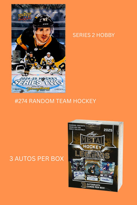 #274 RANDOM TEAM HOCKEY 2 BOXES (3 AUTOS)