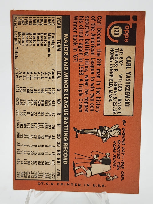 1969 Topps Carl Yastrzemski #130