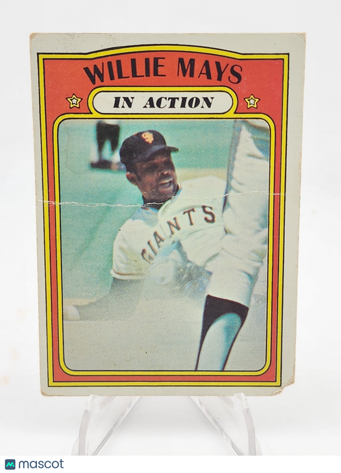 1972 Topps In Action Willie Mays