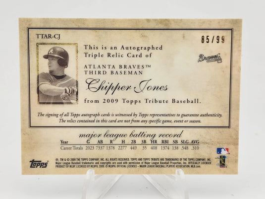 2009 Topps Tribute Chipper Jones
