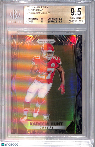 2017 Panini Prizm Kareem Hunt #253 /25 BGS 9.5