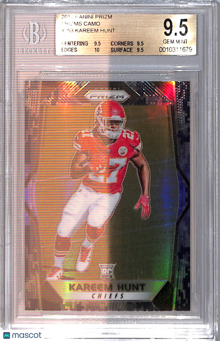 2017 Panini Prizm Kareem Hunt #253 /25 BGS 9.5