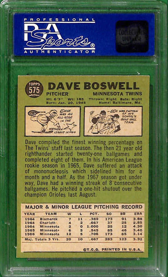 1967 Topps Dave Boswell