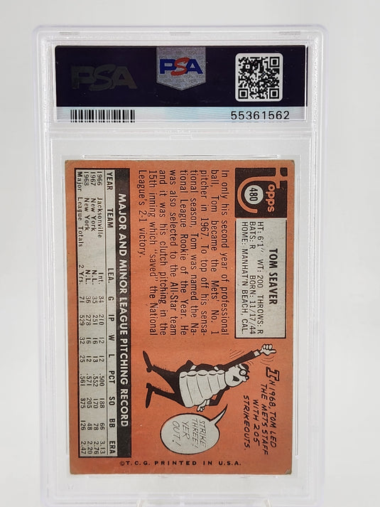 1969 Topps Tom Seaver #480 PSA