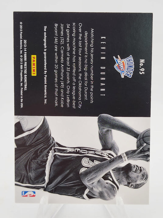 2013-14 Panini Prestige Bonus Shots Kevin Durant #95 Autograph