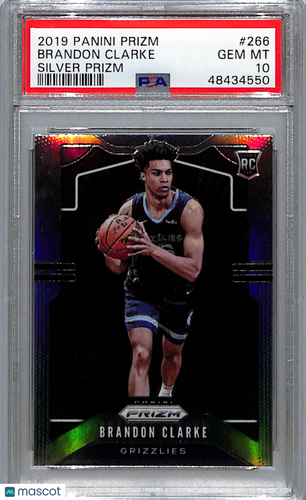 2019 Panini Prizm Brandon Clarke #266 Silver PSA 10