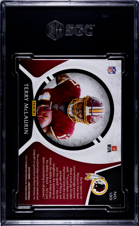 2019 Limited Terry Mclaurin #130 RPA /75 Silver Spotlight  Auto 10