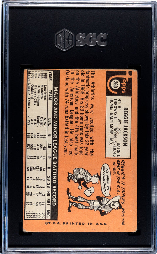 1969 Topps Reggie Jackson #260 SGC 2