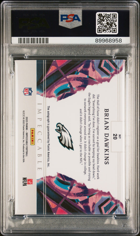 2023 Panini Impeccable Canvas Creations Autographs Brian Dawkins