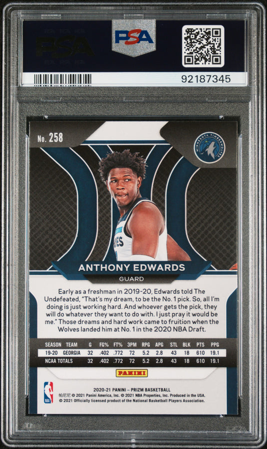 2020 Panini Prizm Anthony Edwards