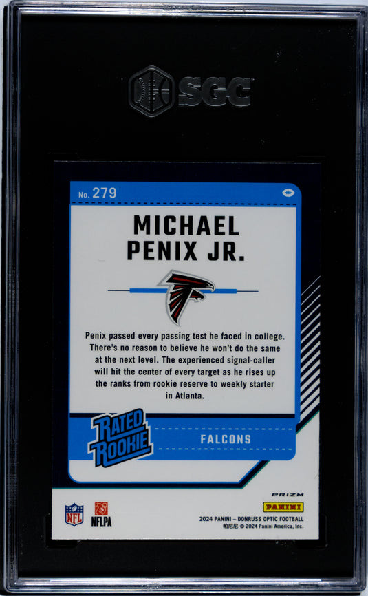 2024 Donruss Optic Michael Penix JR. #279 Stars Prizm SGC 9.5
