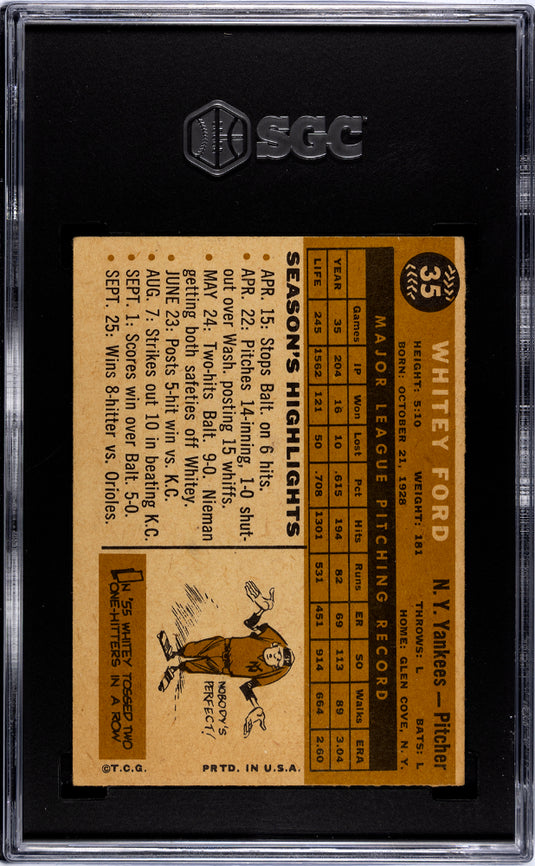1960 Topps Whitey Ford #35 SGC 4.5