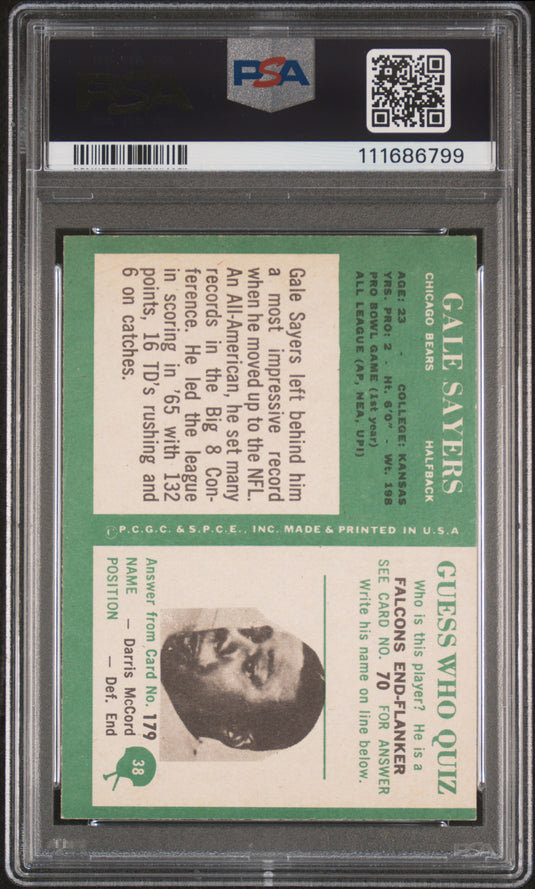 1966 Philadelphia Gale Sayers #38 MC PSA 5