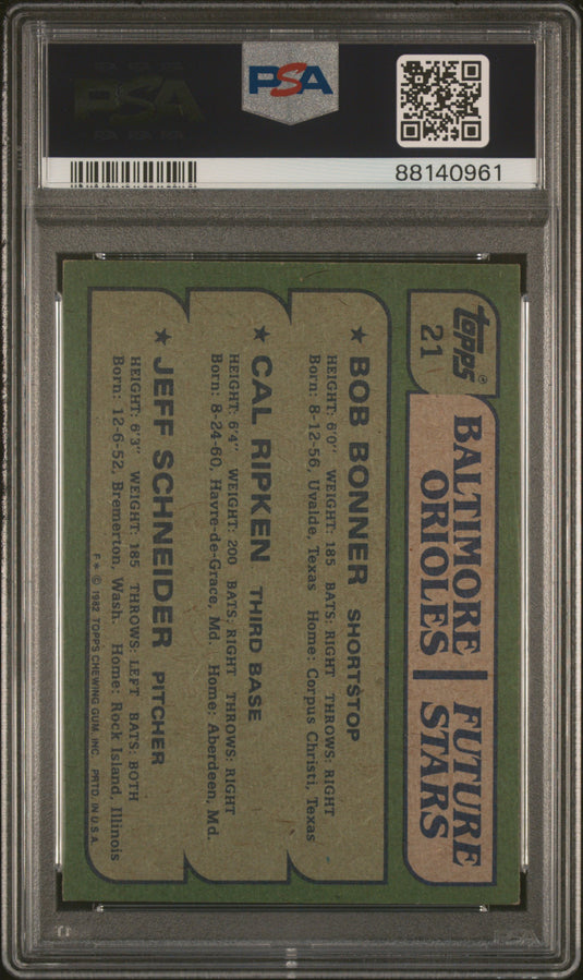 1982 Topps Orioles Future Stars