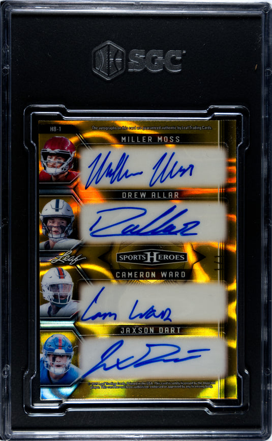 2025 Leaf  Dart Ward Allar Moss Iamaleava Milroe Beck Gabriel   Gold Lava 1/1