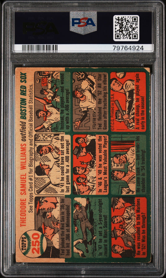 1954 Topps Ted Williams #250 PSA 3