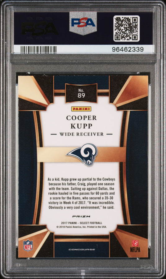 2017 Panini Select Cooper Kupp #89 PSA 10