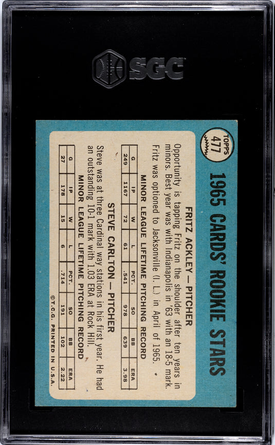 1965 Topps Steve Carlton #477 SGC 4.5