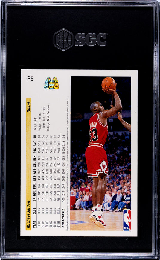 1992 Upper Deck McDonald's Michael Jordan #P5 SGC 8