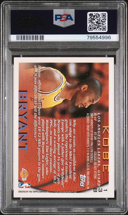 1996 Topps Kobe Bryant #138 PSA 8