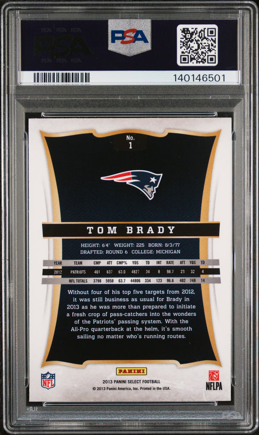 2013 Panini Select Tom Brady #1 PSA 7