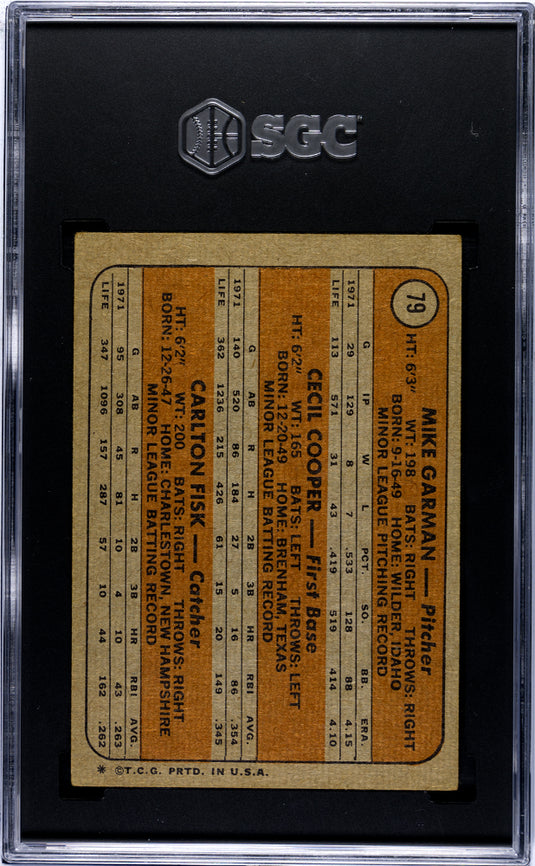 1972 Topps Fisk Cooper #79 SGC 4