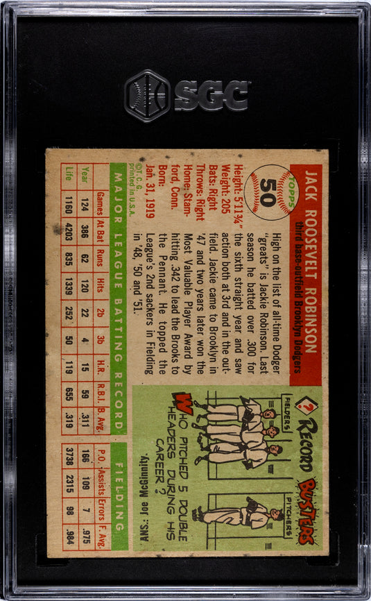 1955 Topps Jackie Robinson #50 SGC 2