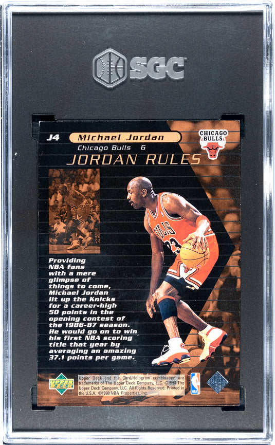 1998 Upper Deck Ovation Michael Jordan #J4 Jordan Rules SGC 9