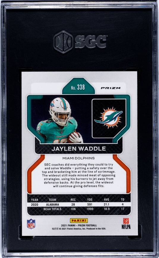 2021 Panini Prizm Jaylen Waddle #338 Silver SGC 9.5