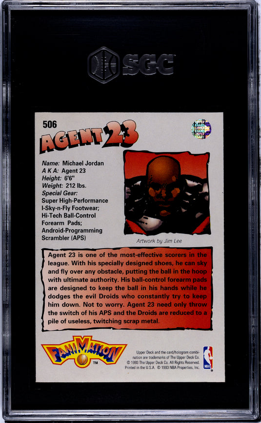 1992 Upper Deck Michael Jordan #506 Fanimation SGC 8.5