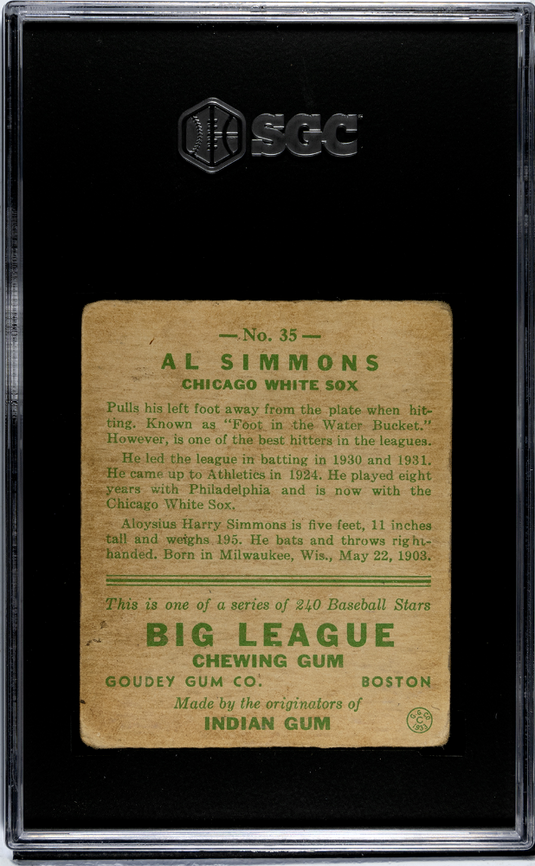 1933 Goudey Al Simmons