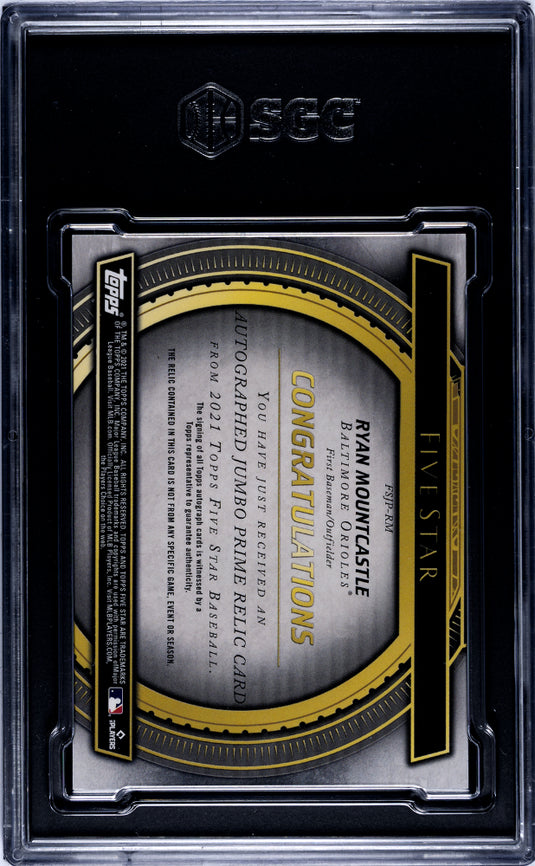 2021 Topps Five Star Ryan Mountcastle #FSJP-RM Jumbo Relic Auto Silver  SGC 9